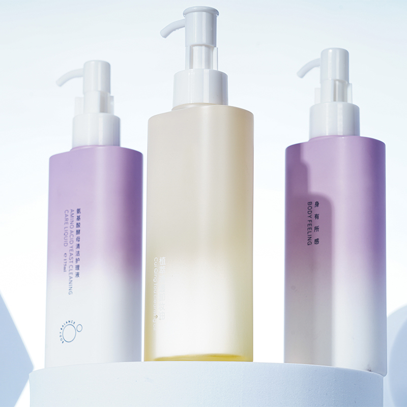 New Design Empty Flat 175ml PETG Bottle for Bodya Peeling , China Cosmetic Bottle with Lotion Pump Packaging Factory,