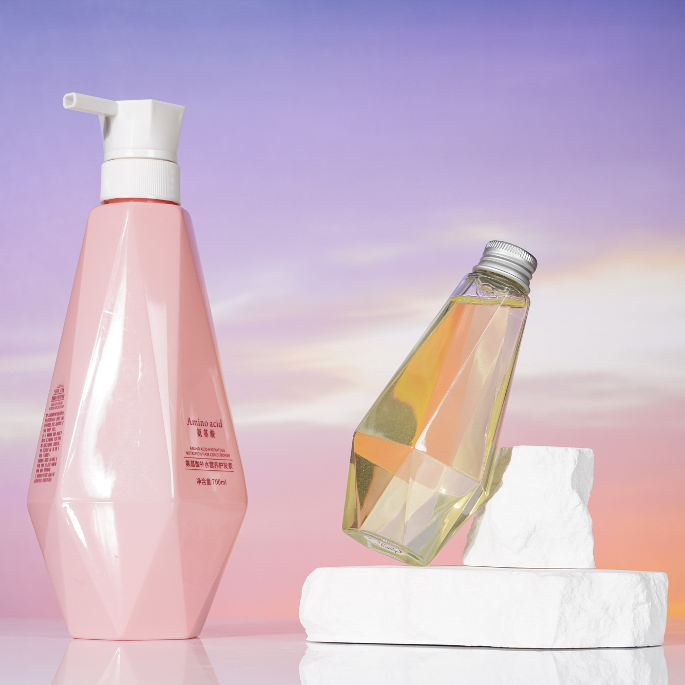 Customized 200ml  700ml Uniquely Shaped Lotion Bottles, China Cosmetics bottle Packaging Factory