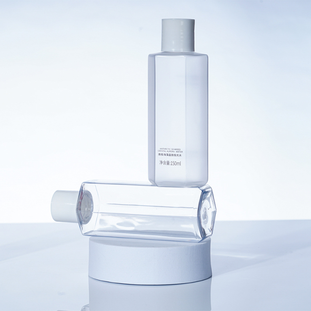 Customized 150ml Hexagonal Plastic Bottles, China Cosmetics Bottle Packaging Factory