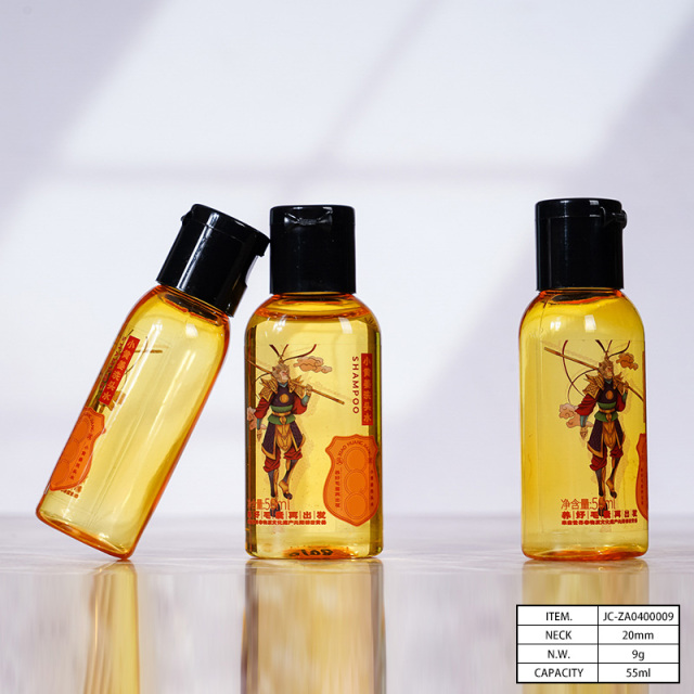 Customized 55ml PET Plastic Empty Bottles, China Cosmetics Bottle Packaging Factory, Adopt Flip-Top Cap design