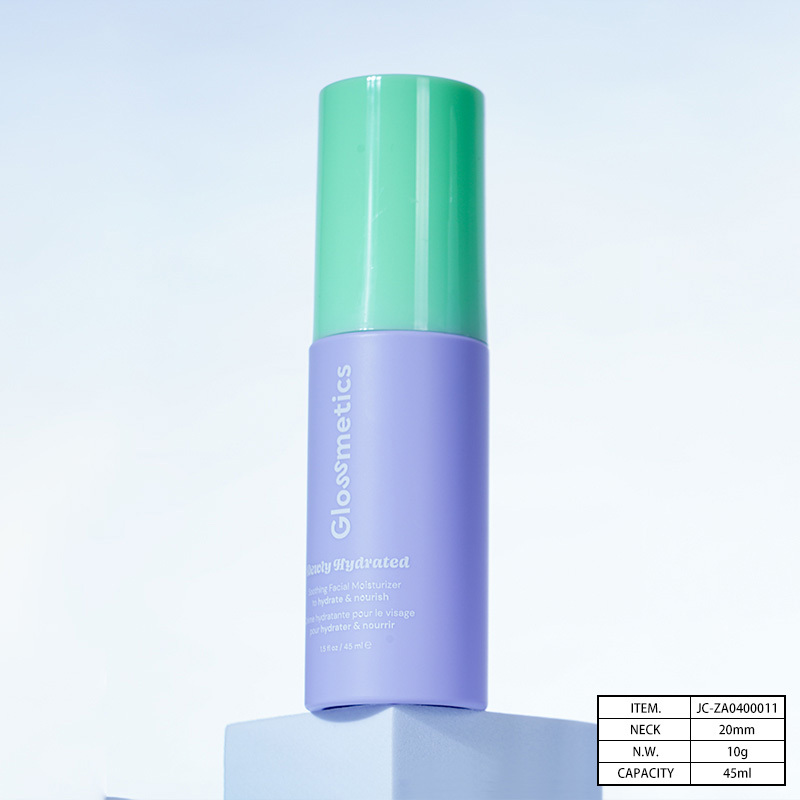 Customized 45ml PET emulsion bottle with outer cover.  Chinese Cosmetic bottle Packaging Factory