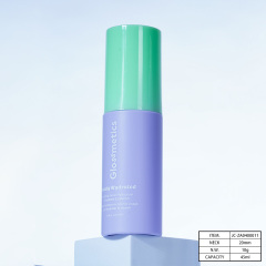 Customized 45ml PET emulsion bottle with outer cover.  Chinese Cosmetic bottle Packaging Factory