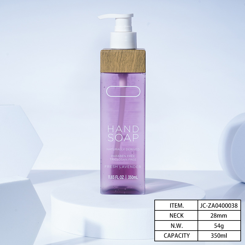 Customized 350ml High-quality Square Lotion Bottle,  Chinese Cosmetic Bottle Packaging Factory