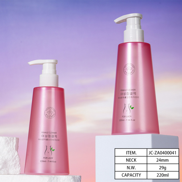 Customized 220ml conical lotion bottle, personal care packaging, pet care packaging, cosmetics packaging, China Cosmetics Bottle Packaging Factory