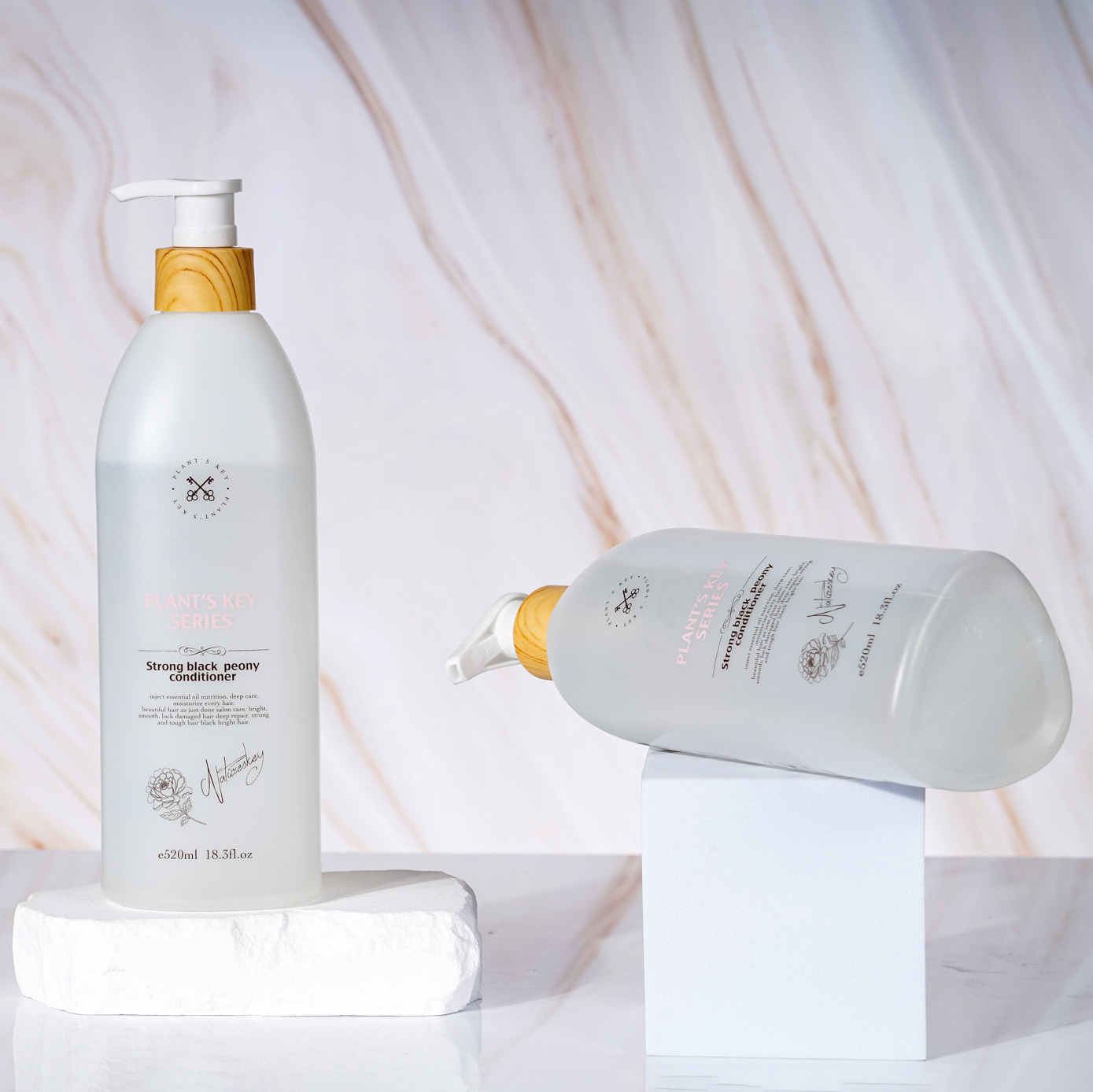 Customized 520ml 800ml PE Lotion Bottle, Daily Chemical Packaging, Household Shampoo, Shower Gel Set, China Cosmetics Bottle Packaging Factory