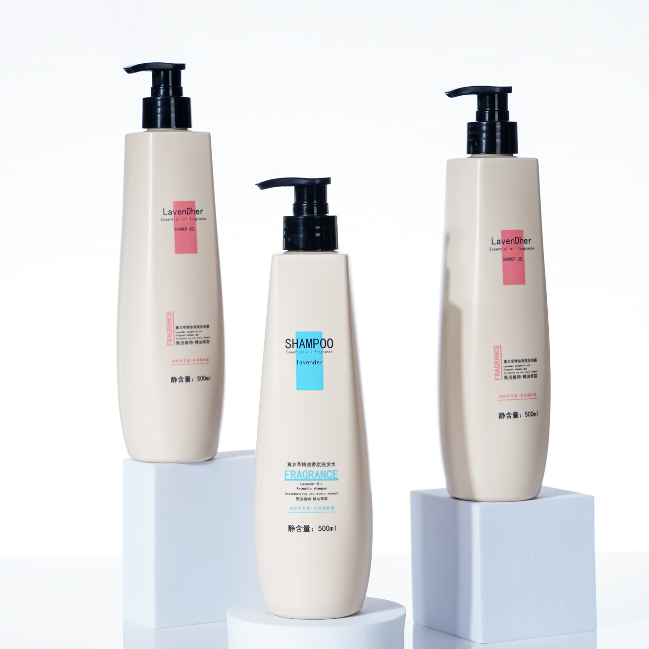 Customized 500ml PE Lotion Bottle, Bath Gel Packaging, Shampoo Packaging, China Cosmetics Bottle Packaging Factory