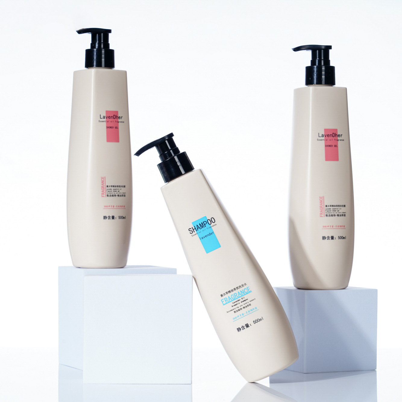 Customized 500ml PE Lotion Bottle, Bath Gel Packaging, Shampoo Packaging, China Cosmetics Bottle Packaging Factory