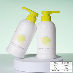 Customized 400ml PE Lotion Bottles, Suitable for Personal Care, Bath Cleaning, China Cosmetics bottle Packaging Factory
