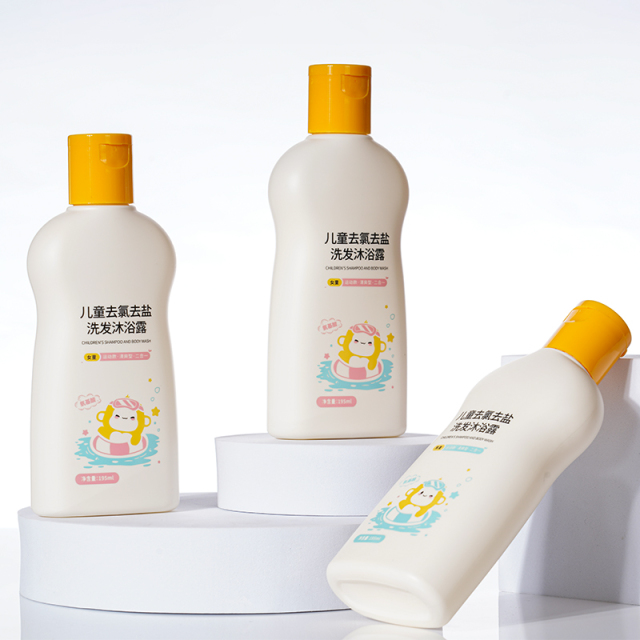 Customized 200ml PET Plastic Empty bottles for personal bath care. The Chinese cosmetic bottle Packaging Factory Adopts a Flip-top Design