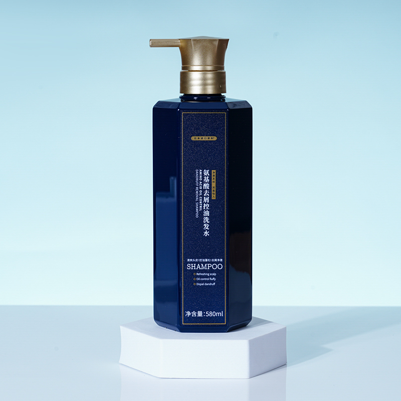 Customized 600ml Hexagonal Flat Shoulder Lotion Bottle, Men's Care Packaging, Men's Shampoo Packaging, Pet Care Packaging, Chinese Cosmetics Bottle Packaging Factory