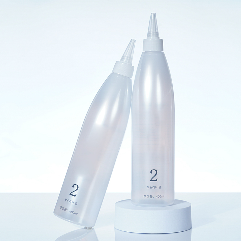 Customized 400ml Lotion Bottle, Touch Extrusion Lotion Bottle, Long Nozzle Bottle, Used For Hair Care Of Hair Oil Cream, China Cosmetic Bottle Packaging Factory