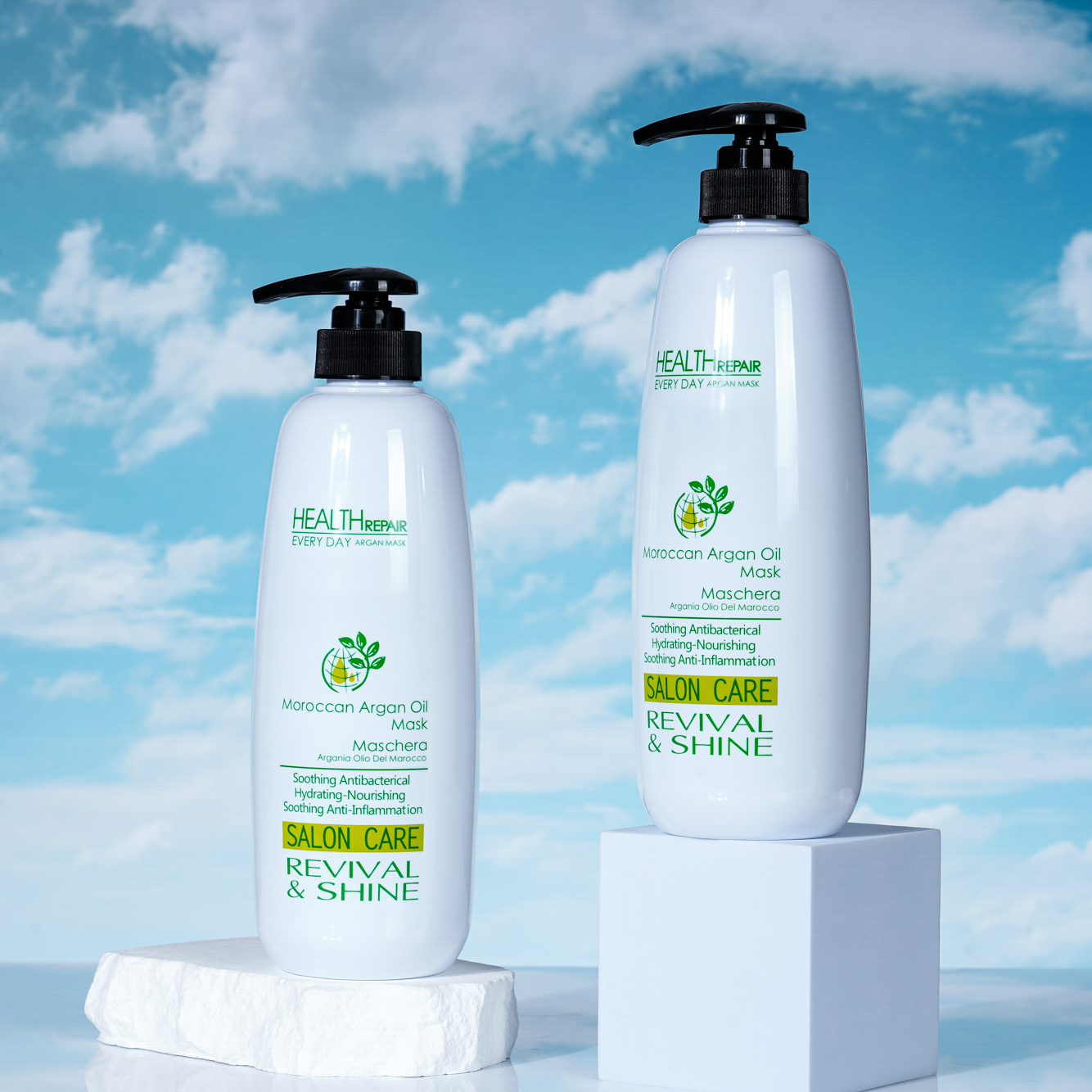 Customized 750ml Lotion Bottle, Skin Toner Bath Gel Package, Arc Design Bottle, China Cosmetic Bottle Packaging Factory