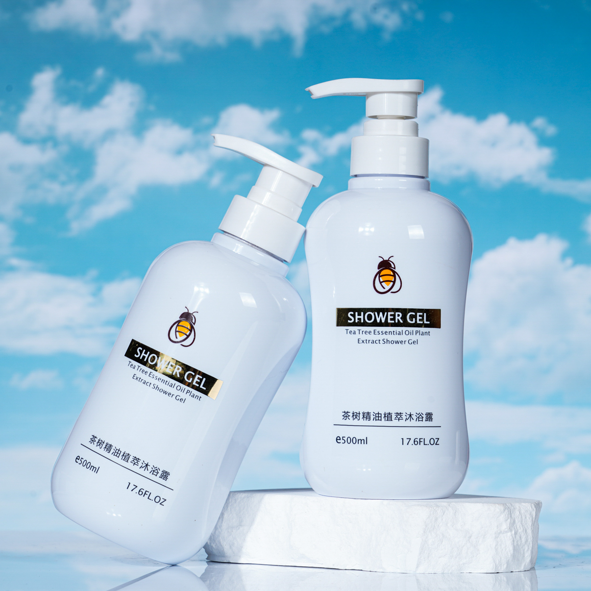 Customized 500ml Lotion Bottle, Round Shoulder And Round Bottom Shampoo Bottle, Pet Care Plastic Bottle, China Cosmetic Bottle Packaging Factory