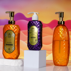 Customized 280ml 530ml 750ml Lotion Bottle, High-Grade Transparent Vertical Line Empty Bottle, High-Grade Bath Product Packaging Suitable For Family Hotels, China Cosmetics Bottle Packaging Factory