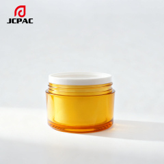 Customized 50g Round Double-Layered Wall Cosmetic Double-Layered Packaging Moisturizing Cream Jar for Skin Care Cream Lotion Plastic Cosmetic Jar