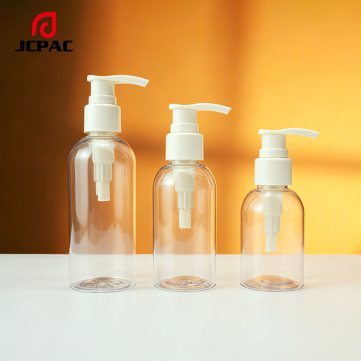 Wholesale Custom-Made Transparent 80ml, 100ml, 150ml Round-Shouldered Round-Body Lotion Bottles. Transparent Plastic Shower Gel Bottles, Which Can Be Paired with Lotion Pump Heads and Flip Covers.