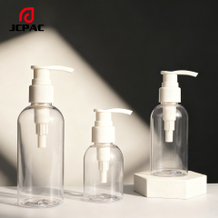 Wholesale Custom-Made Transparent 80ml, 100ml, 150ml Round-Shouldered Round-Body Lotion Bottles. Transparent Plastic Shower Gel Bottles, Which Can Be Paired with Lotion Pump Heads and Flip Covers.