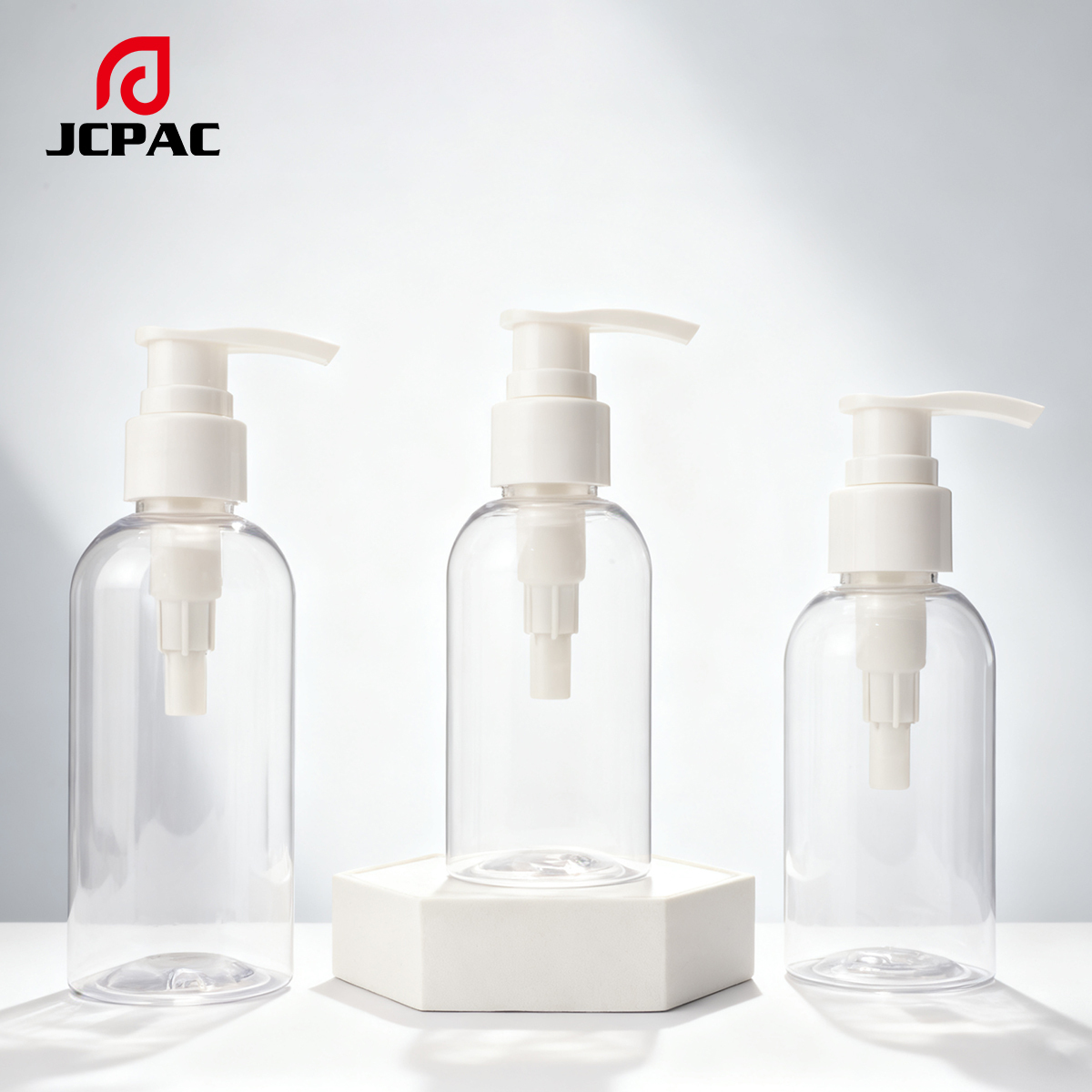 Wholesale Custom-Made Transparent 80ml, 100ml, 150ml Round-Shouldered Round-Body Lotion Bottles. Transparent Plastic Shower Gel Bottles, Which Can Be Paired with Lotion Pump Heads and Flip Covers.