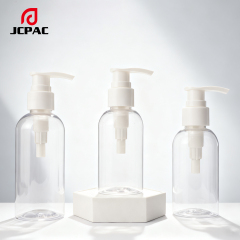 Wholesale Custom-Made Transparent 80ml, 100ml, 150ml Round-Shouldered Round-Body Lotion Bottles. Transparent Plastic Shower Gel Bottles, Which Can Be Paired with Lotion Pump Heads and Flip Covers.