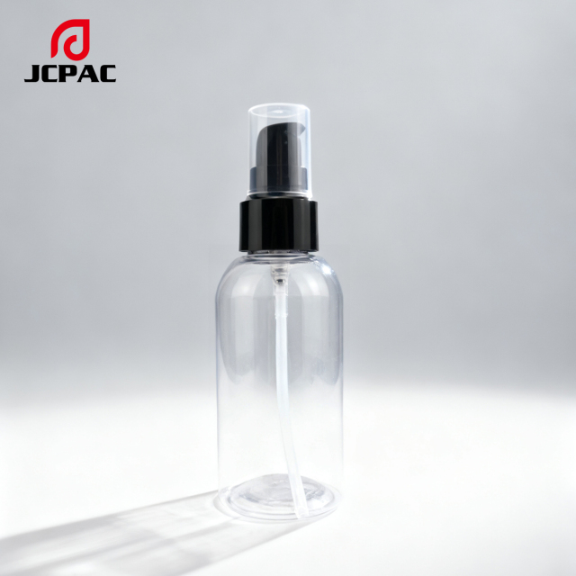 Wholesale Custom-Made Transparent 80ml, 100ml, 150ml Round-Shouldered Round-Body Lotion Bottles. Transparent Plastic Shower Gel Bottles, Which Can Be Paired with Lotion Pump Heads and Flip Covers.