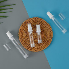 5ml 10ml 15ml Clear Mini Lotion Pump Bottles, Portable Transparent Vacuum Cosmetic Vials for Eye Cream Serum Sample, Custom Logo Travel Packaging Wholesale Container