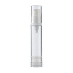 5ml 10ml 15ml Clear Mini Lotion Pump Bottles, Portable Transparent Vacuum Cosmetic Vials for Eye Cream Serum Sample, Custom Logo Travel Packaging Wholesale Container
