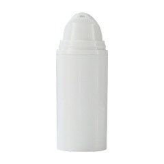 15ml 30ml 50ml White Airless Pump Bottles, Frosted Matte Vacuum Cosmetic Container for Serum Lotion Essence, Custom Logo Skincare Packaging Bulk Wholesale
