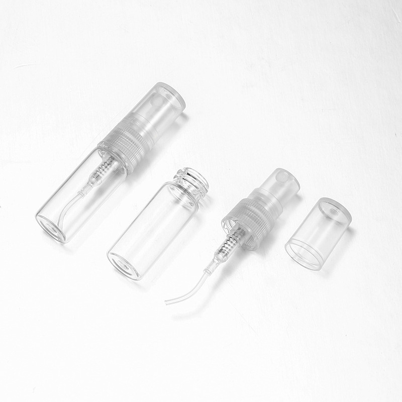 3ml 7ml 10ml Mini Clear Glass Spray Bottles, Portable Fine Mist Perfume Atomizer Vials for Fragrance Sample, Travel Cosmetic Refillable Bottle Custom Logo Wholesale Packaging