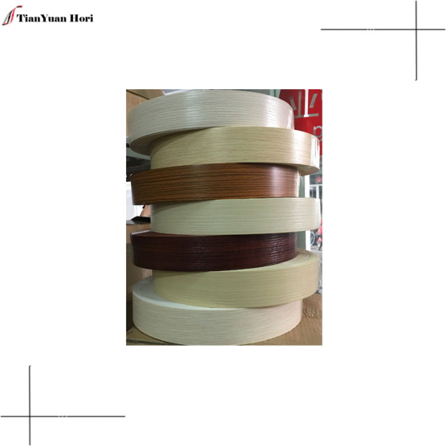 China supplier pvc edge banding for countertops plastic woodgrain melamine banding
