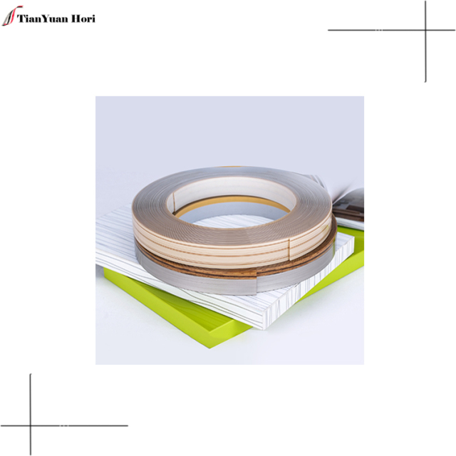 High elastic embossing finished plastic strips woodgrain decorative table edge banding
