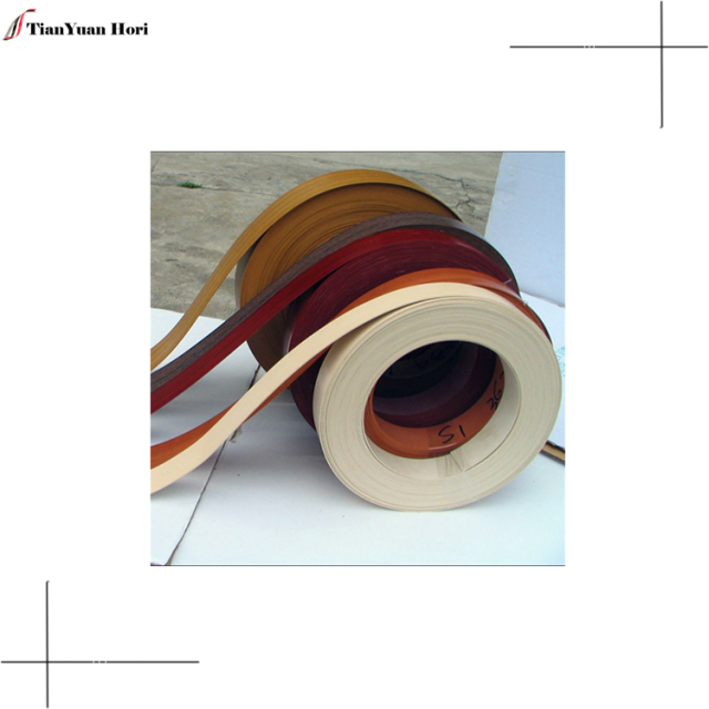 Exquisite craft black melamine plywood pvc plastic woodgrain edge strip