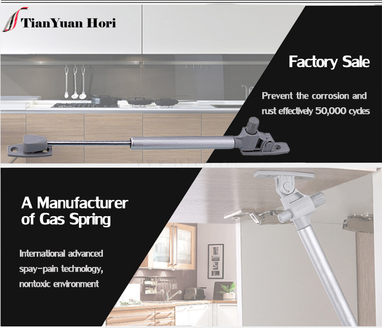2018 September tradeshow hot sell hardware accessories soft opening lift gas spring for kitchen cabinet
