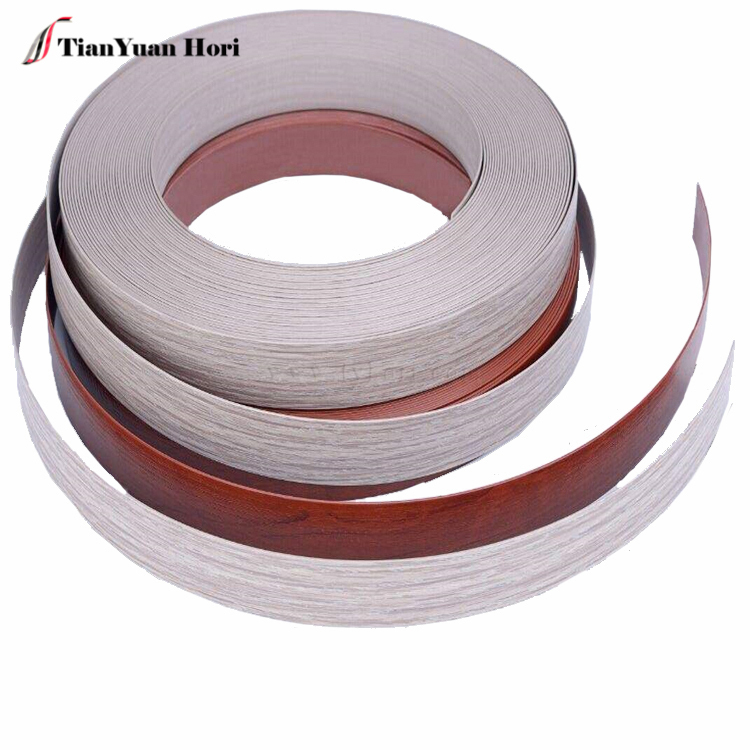 China Manufacturer kitchen furniture accessories wood grain 2mm pvc edge banding