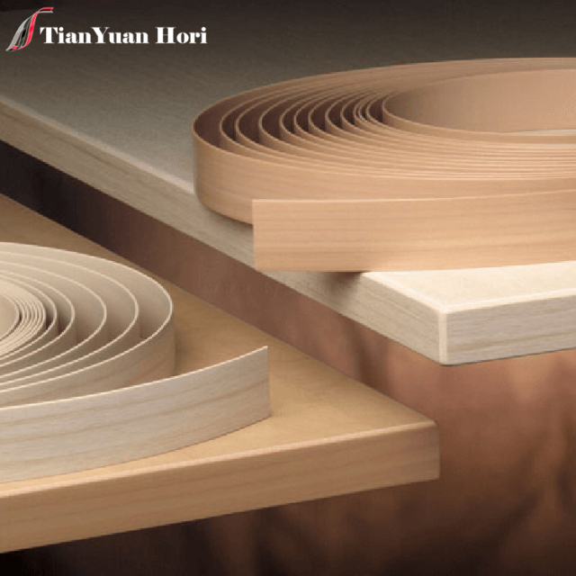 China suppliers latest shop pre glued edging banding for furniture wood grain edge banding tape India
