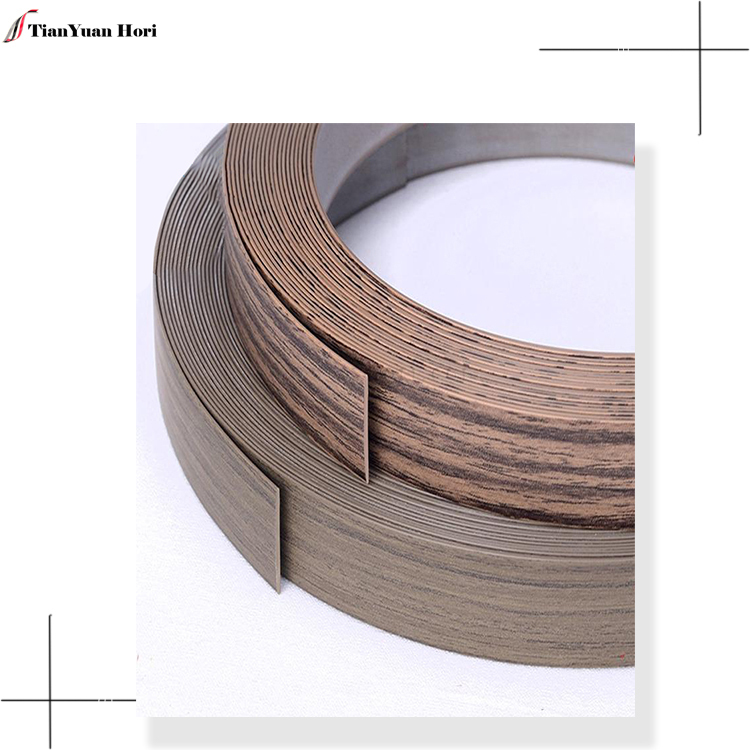 Hot sale wood grain cabinet edge tape wood grain pvc edge strips