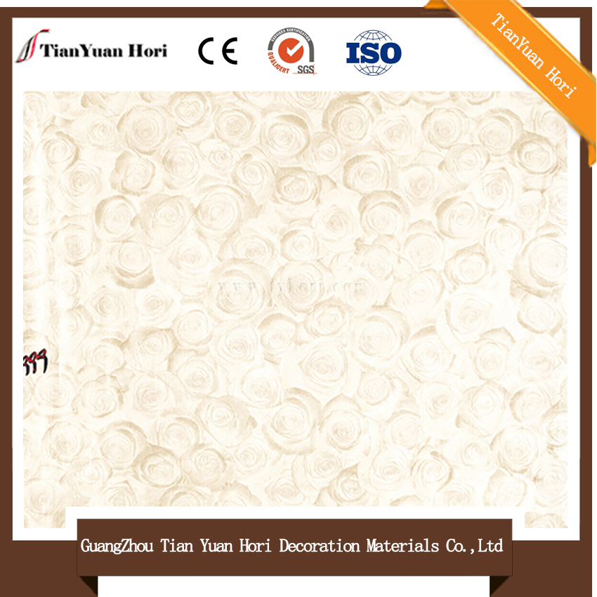 cream stone wallpaper in living room