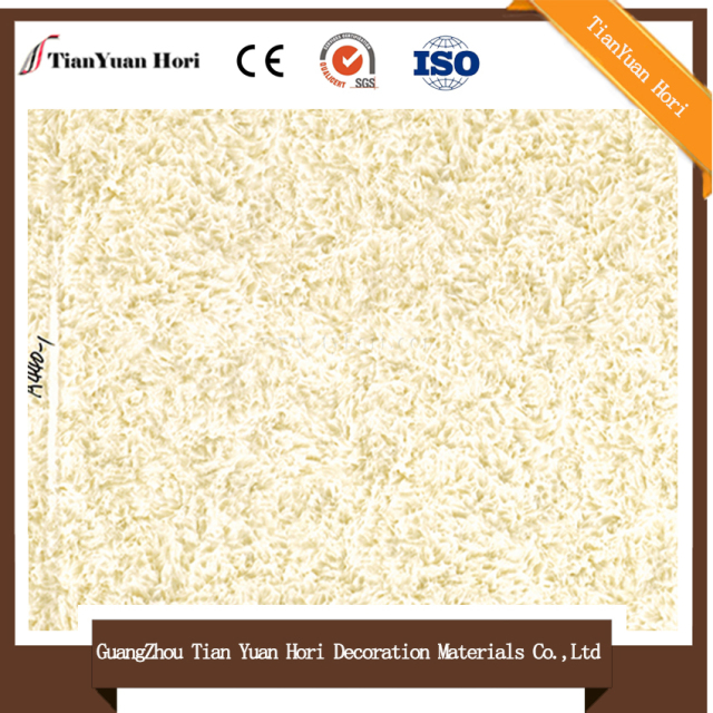 sandstone effect wallpaper in living room