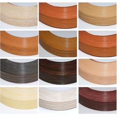 Factory direct sale pvc maple birch iron on edging shelf woodgrain edge strip