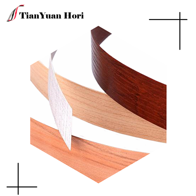 PVC Plastic wood grain thin edge banding strips factory outlet high quality