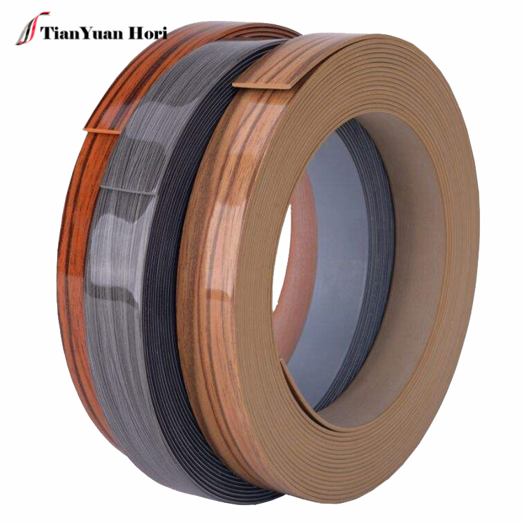 furniture Wood Grain high gloss PVC wood grain series edge banding strips china manufacturer