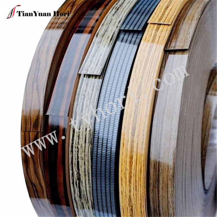 furniture Wood Grain high gloss PVC wood grain series edge banding strips china manufacturer