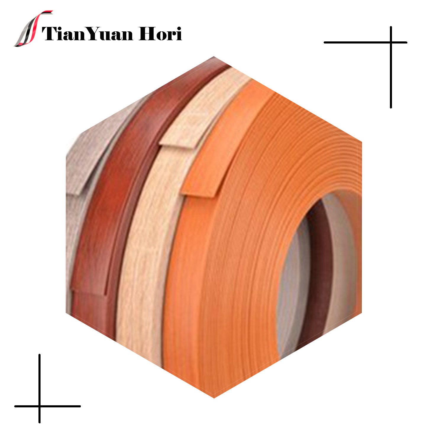 PVC wood grain series edge banding strips decoration material factory outlet  easy to use