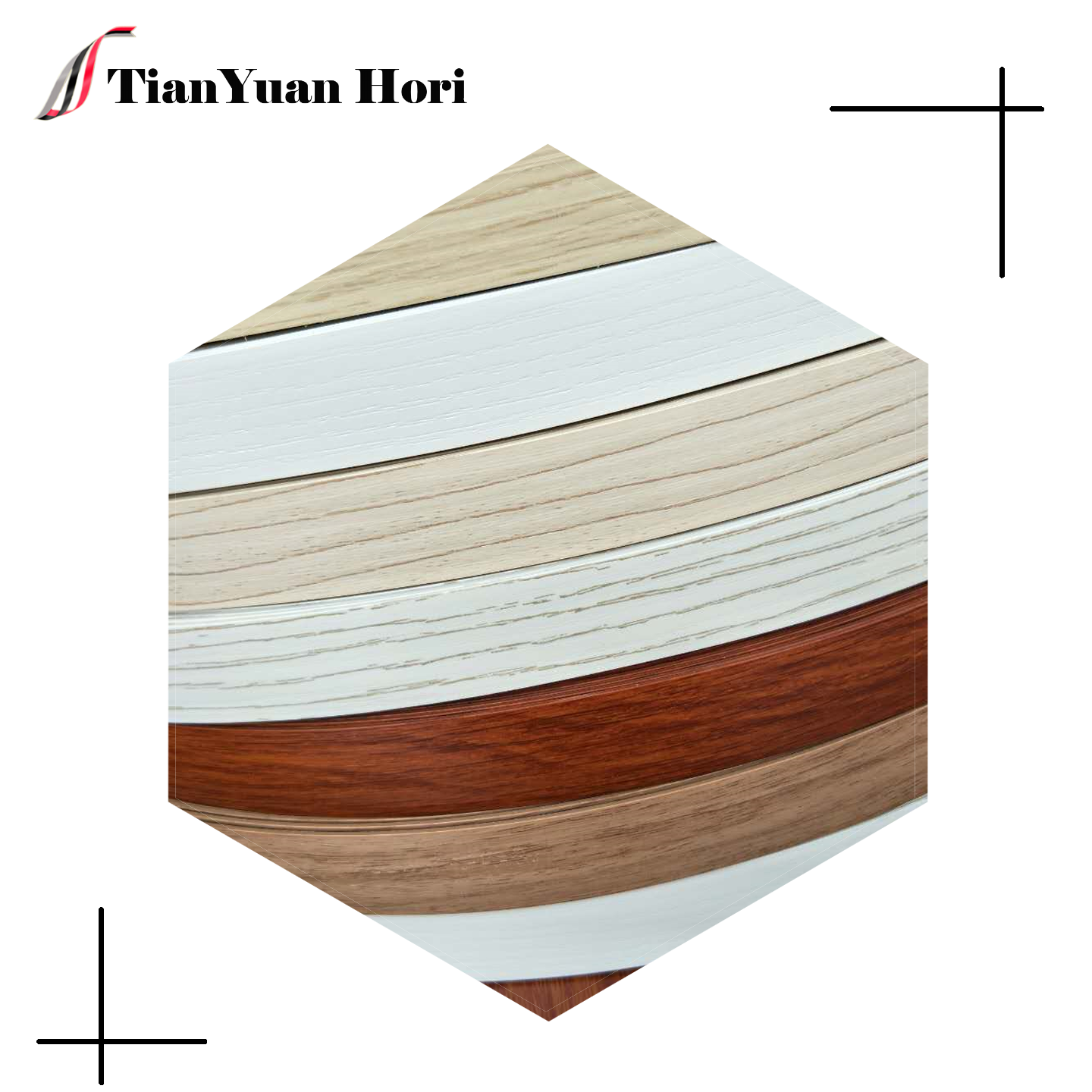 PVC wood grain series edge banding strips decoration material plastic furniture easy to use