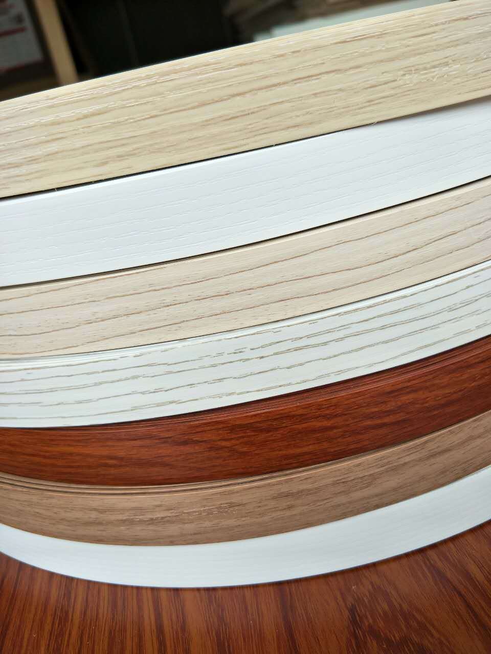 PVC wood grain series edge banding strips decoration material plastic furniture easy to use