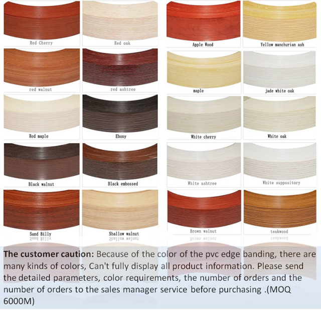 Wholesale Edge Banding Rolls various wood grain furniture Edge Banding Long-Lasting Edge Protection OEM Edge Banding Manufacturer Affordable PVC Edge Strips