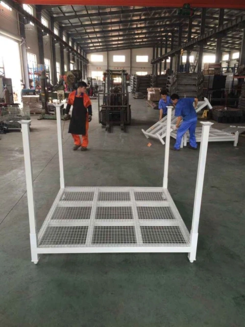 Shop Stacking Rack Steel Pallet Box,Warehouse Pallet Racking Accessories | Voxreal Fixture,Supermarket, Retail Chain Gondola Shelves and LED Lighting Manufacturer. 