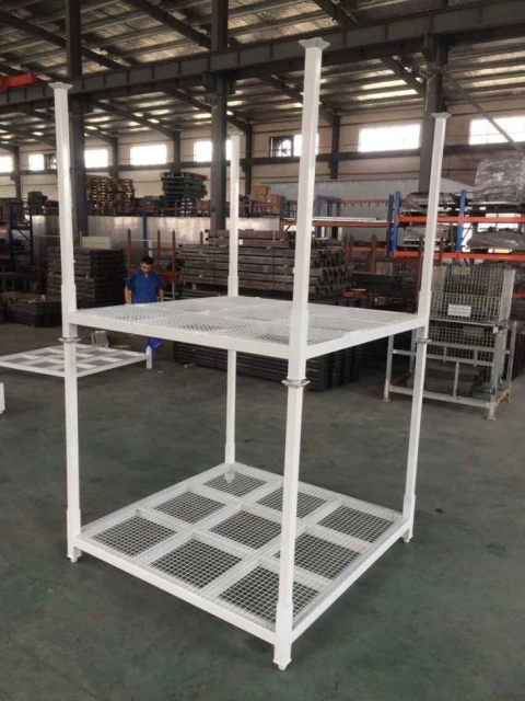 Shop Stacking Rack Steel Pallet Box,Warehouse Pallet Racking Accessories | Voxreal Fixture,Supermarket, Retail Chain Gondola Shelves and LED Lighting Manufacturer. 