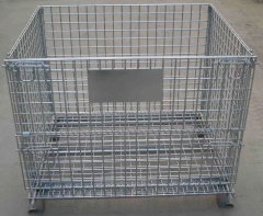 Industry Warehouse Storage Foldable Steel Pallet Baskets Wire Mesh Container,Warehouse Pallet Racking Accessories | Voxreal Fixture,Supermarket, Retail Chain Gondola Shelves and LED Lighting Manufacturer. 