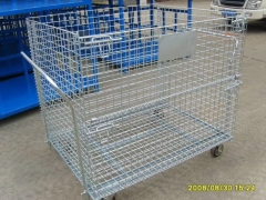 Industry Warehouse Storage Foldable Steel Pallet Baskets Wire Mesh Container,Warehouse Pallet Racking Accessories | Voxreal Fixture,Supermarket, Retail Chain Gondola Shelves and LED Lighting Manufacturer. 