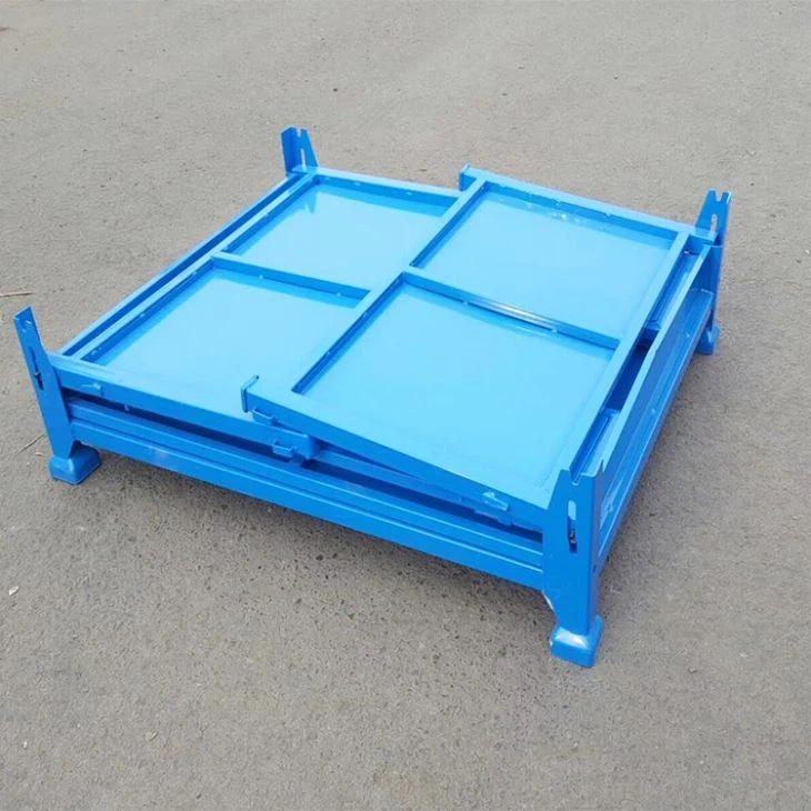 The Folding Powder Coated Steel Bins,Warehouse Pallet Racking Accessories | Voxreal Fixture,Supermarket, Retail Chain Gondola Shelves and LED Lighting Manufacturer. 